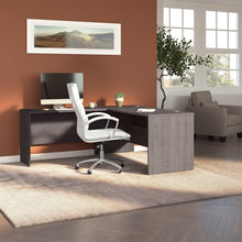 Load image into Gallery viewer, 65" Charcoal Maple Ergonomic L-Desk