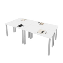 Load image into Gallery viewer, White Modular 4-Piece 48" Desk Set