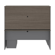 Load image into Gallery viewer, Premium L-shaped Desk with Hutch in Bark Gray and Slate