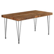 Load image into Gallery viewer, Modern 59" Recycled Pine Executive Desk with Iron Legs