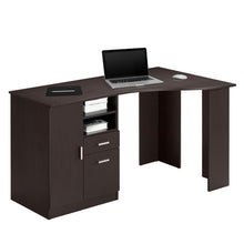 Load image into Gallery viewer, 51" Corner Desk with Cabinet in Espresso