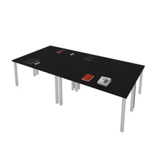 Load image into Gallery viewer, 60" Black Modular Conference Table or 4 Desk Set