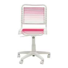 Load image into Gallery viewer, Low Back Bungie Office Chair in Blush with White Frame and Base
