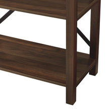 Load image into Gallery viewer, 64&quot; X-Framed Bookcase in Dark Walnut
