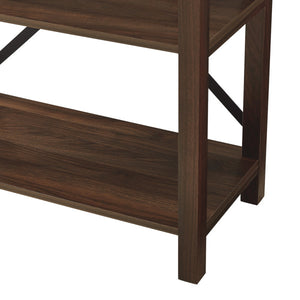 64" X-Framed Bookcase in Dark Walnut