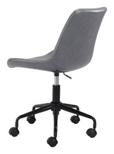 Load image into Gallery viewer, Mid-Century Matte Gray Armless Office Chair
