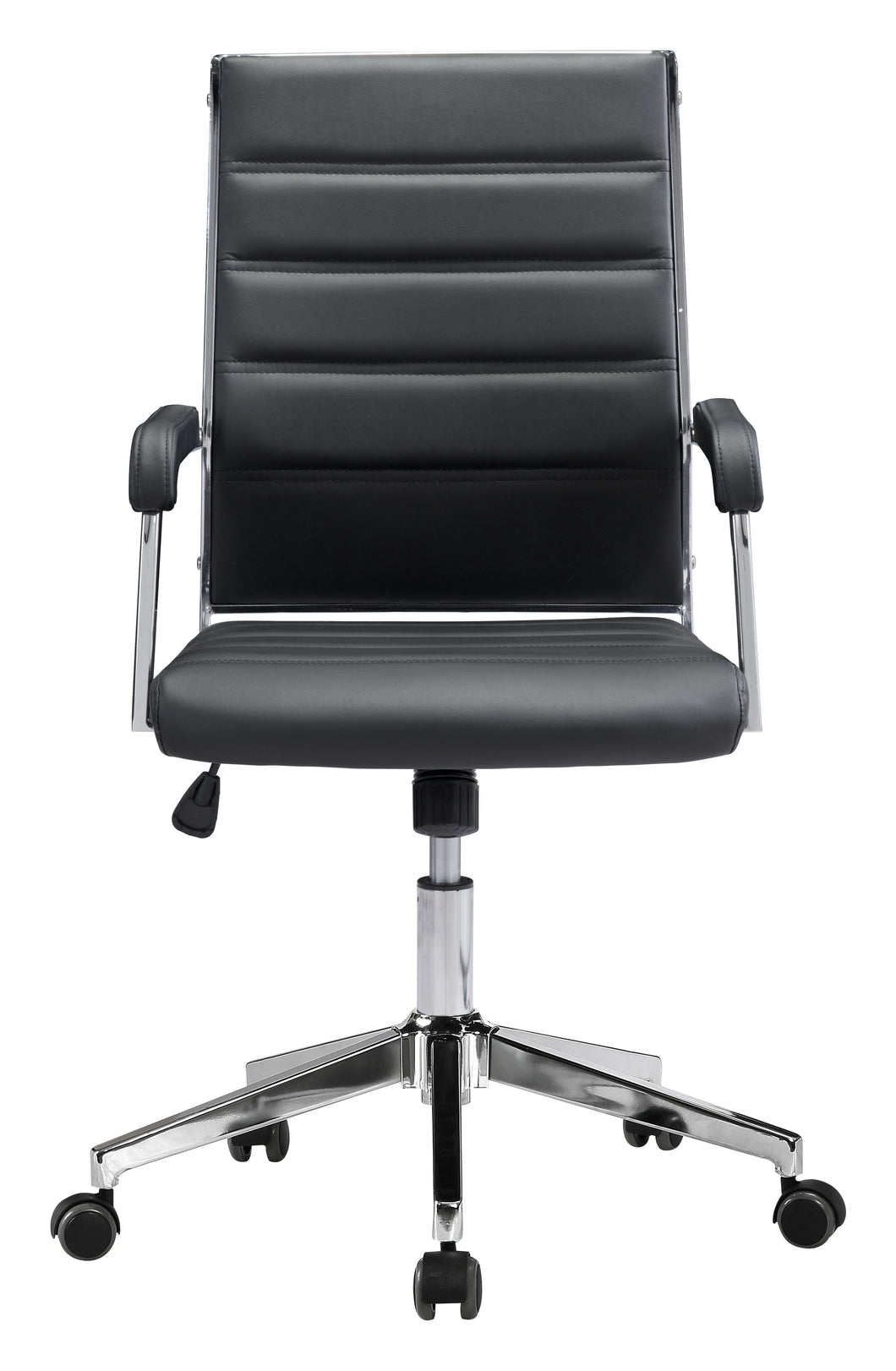 Modern Black Vinyl Office Chair