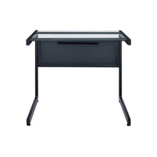 Load image into Gallery viewer, Black C-Shaped 34&quot; Modern Desk with Glass Top
