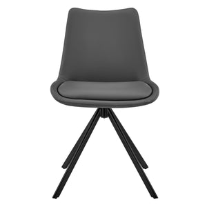 Swivel Office Chair in Gray with Black Legs