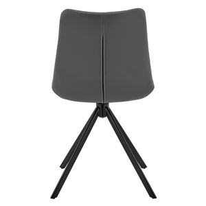 Swivel Office Chair in Gray with Black Legs