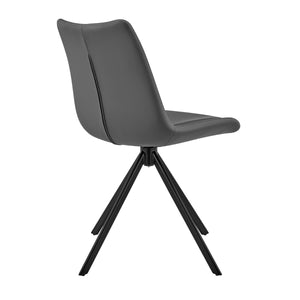 Swivel Office Chair in Gray with Black Legs