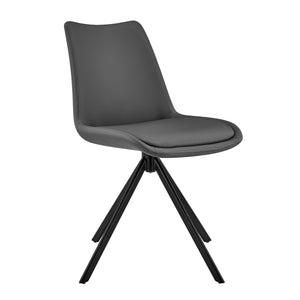 Swivel Office Chair in Gray with Black Legs