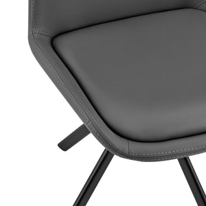 Swivel Office Chair in Gray with Black Legs