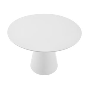 43.5" Matte White Ash Veneer Round Meeting Table