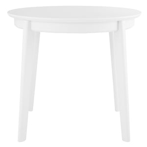 36” Round Off-White Beech Wood Meeting Table