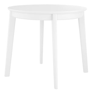 36” Round Off-White Beech Wood Meeting Table