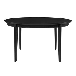 54” Oval Beech Wood Matte Black Meeting Table