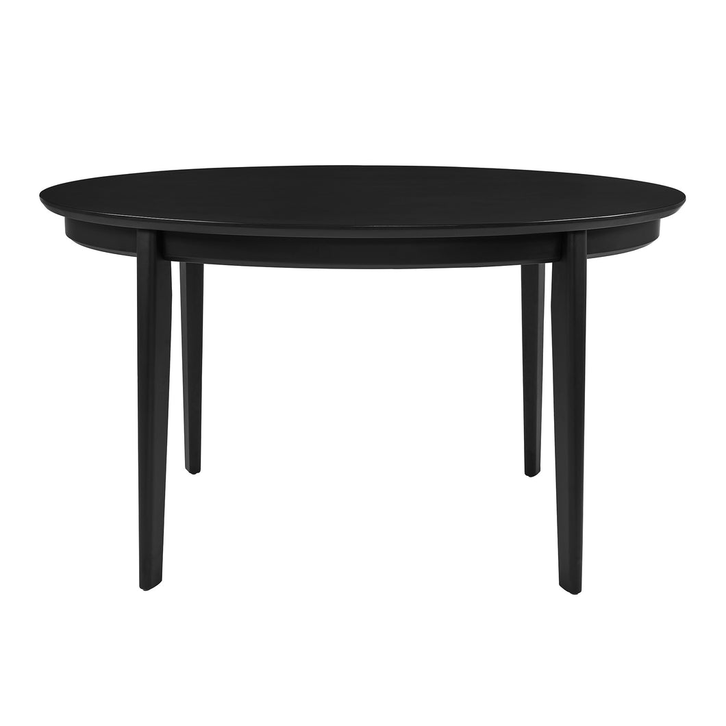 54” Oval Beech Wood Matte Black Meeting Table