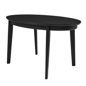 54” Oval Beech Wood Matte Black Meeting Table