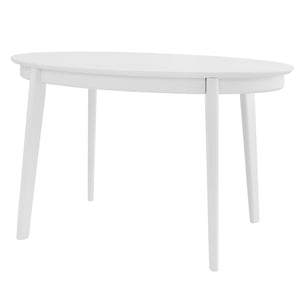 54” Oval Beech Wood Off-White Meeting Table