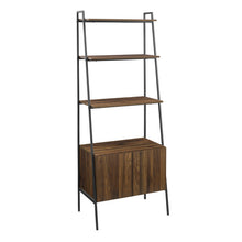 Load image into Gallery viewer, 72&quot; Ladder Bookcase with Storage Cabinet in Dark Walnut
