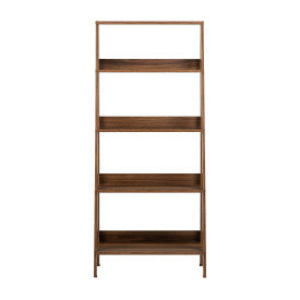 55" Ladder Bookcase in Dark Walnut