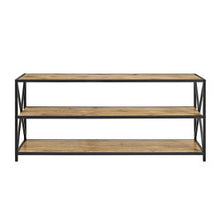 Load image into Gallery viewer, 60&quot; X-Frame Credenza in Steel &amp; Barn Wood
