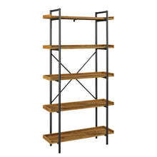 Load image into Gallery viewer, 68&quot; Industrial Bookcase in Barn Wood/Steel
