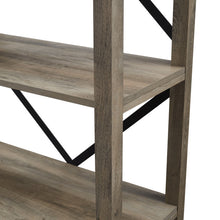 Load image into Gallery viewer, 64&quot; X-Framed Bookcase in Gray Woodgrain
