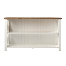 Load image into Gallery viewer, 52&quot; Solid Wood Farmhouse Credenza in Cream &amp; Rustic Oak
