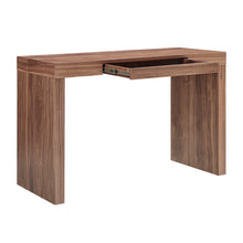 Load image into Gallery viewer, 47&quot; Sleek Walnut Workstation with Storage Drawer
