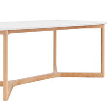 Load image into Gallery viewer, 79&quot; Contemporary Natural Beech Wood Executive Desk
