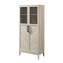 Load image into Gallery viewer, 68&quot; Chevron-Pattern Cabinet/Bookcase in Birch
