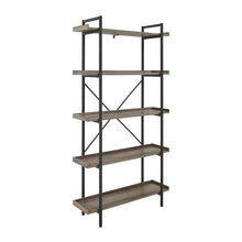 Load image into Gallery viewer, 68&quot; Industrial Bookcase in Gray Woodgrain/Steel
