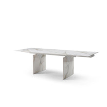 Load image into Gallery viewer, Rectangle 71&quot; - 106&quot; Extendable White Ceramic Conference Table
