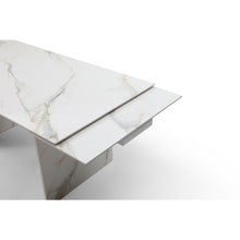 Load image into Gallery viewer, Rectangle 71&quot; - 106&quot; Extendable White Ceramic Conference Table
