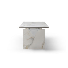 Load image into Gallery viewer, Rectangle 71&quot; - 106&quot; Extendable White Ceramic Conference Table
