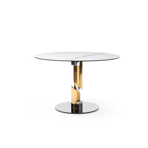 Round 47" Gold Split Column Meeting Table