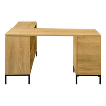 Load image into Gallery viewer, 60&quot; L-Shaped Natural Contemporary Office Desk
