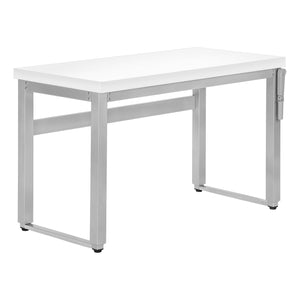 47" Adjustable Height White Home Office Desk