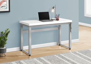 47" Adjustable Height White Home Office Desk