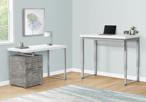 47" Adjustable Height White Home Office Desk