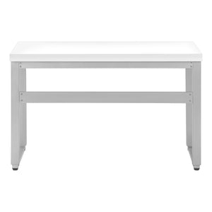 47" Adjustable Height White Home Office Desk