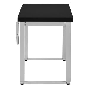 47" Adjustable Height Black and Grey Home Office Desk