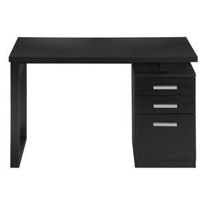 Black Floating 47" Computer Desk with Storage