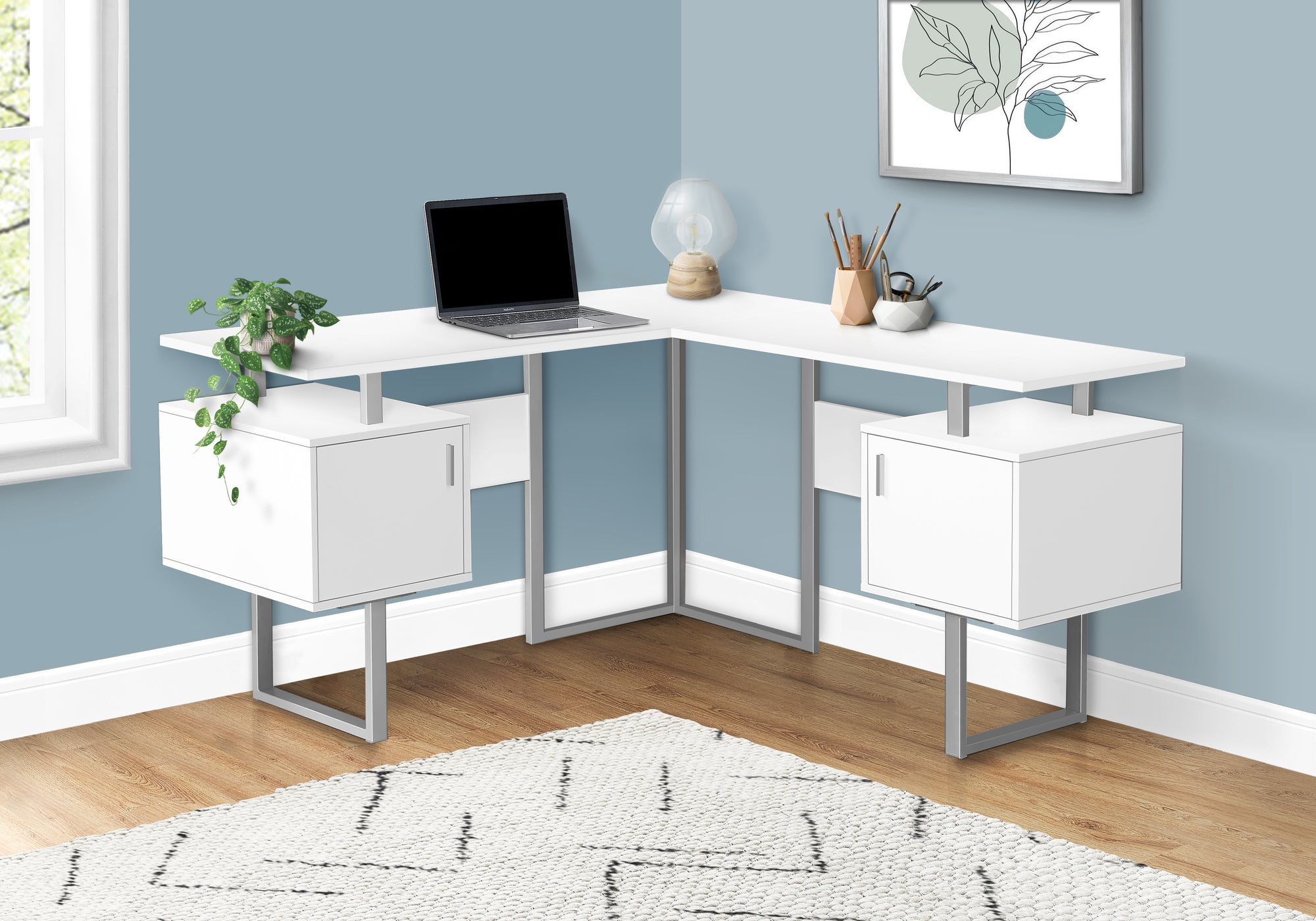 Computer Desk | White 57\, image size:2000x1400