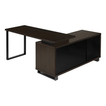 Load image into Gallery viewer, Espresso and Black 72&quot; Executive L-Shaped Desk
