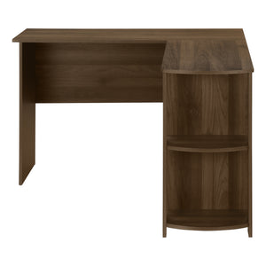 47" L-Shaped Computer Desk with Storage in Walnut