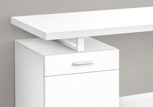 White 47" Floating Desktop Workstation with Storage