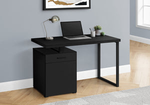 Black 47" Floating Desktop Workstation with Storage